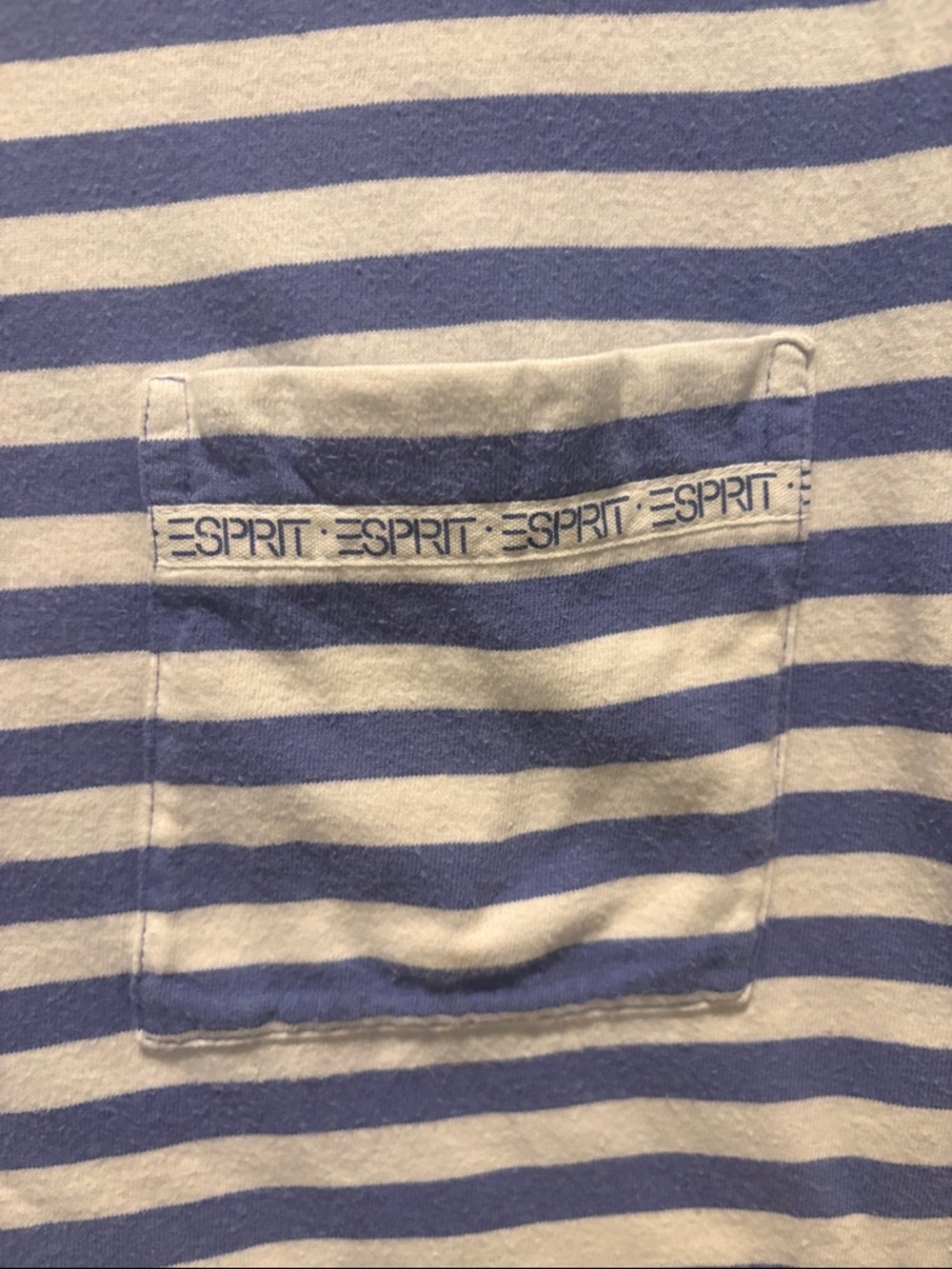 Vintage Esprit Women's Front Pocket T-shirt. Stripes. Size Medium. - Picture 3 of 12